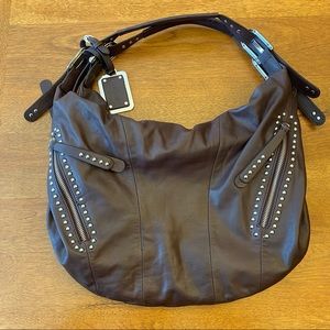 B. Makowski | Studded Leather Hobo Bag
